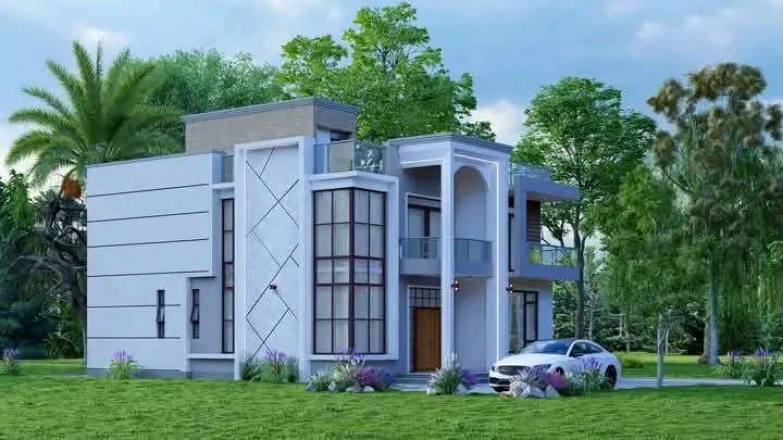 Modern residential villa exterior